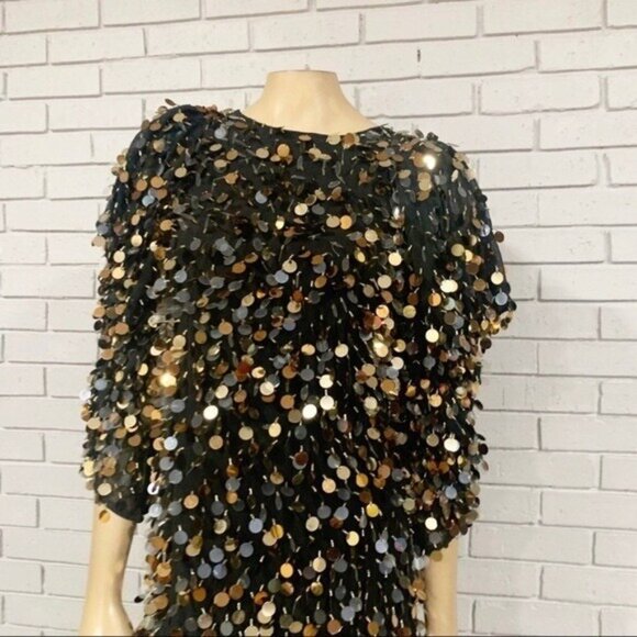 ASOS Edition Women’s Drape Sleeve Sequin Droplet Dress – Size 2 NWT - Picture 3 of 5